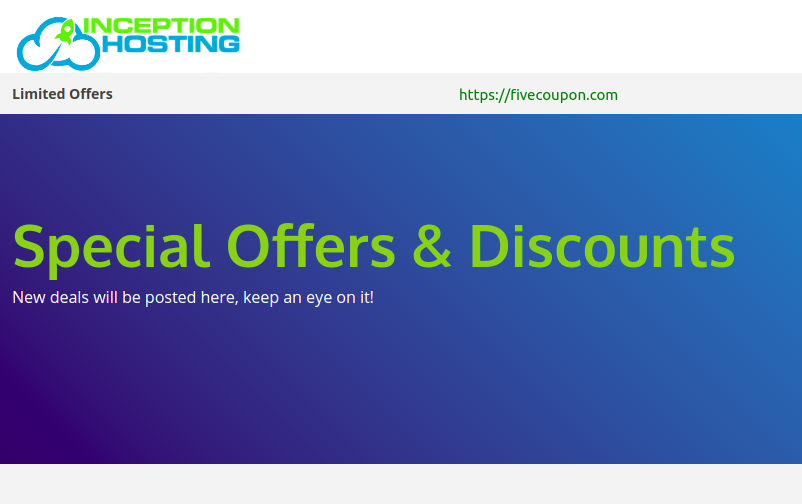 Inception Hosting Coupon May 2022 – 33% Off NVMe VPS Hosting