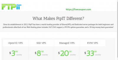 FTPiT Coupon on July 2022 – SSD VPS from $15/Year
