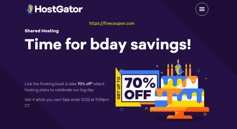 HostGator Coupon November 2022 – Save 65% Off
